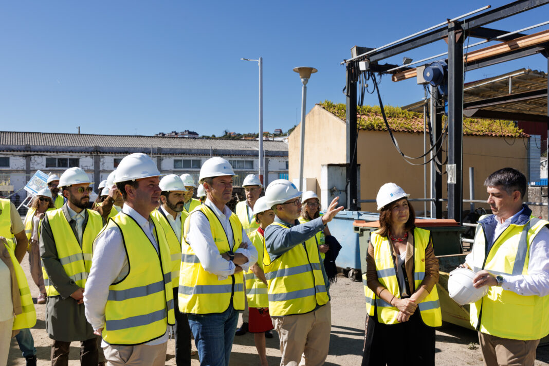 Visita ás obras de ampliación da Estación depuradora de augas residuais de Sada