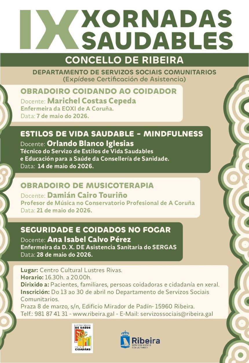 Cartel das IX Xornadas Saudables 2026
