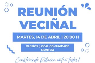 Cartel das reunions vecinais Oleiros Abril 2026