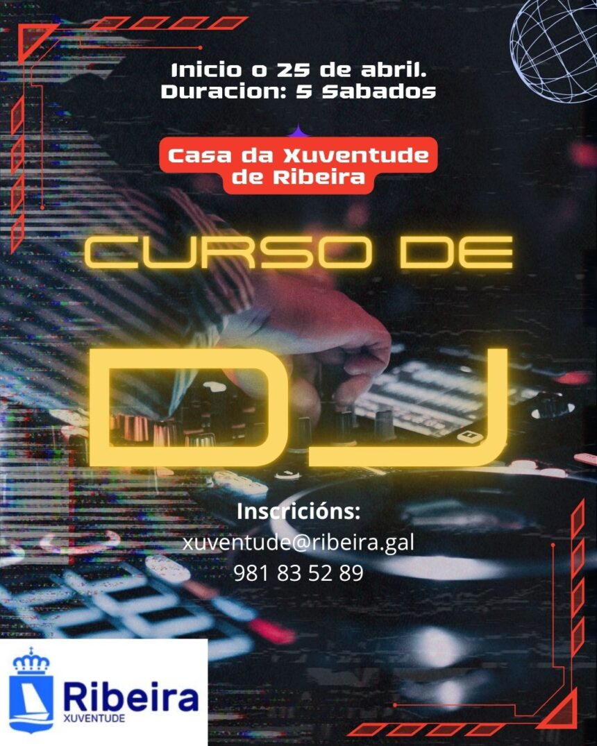 Cartel do curso de DJ no programa Mocidade Formada Abril 2026