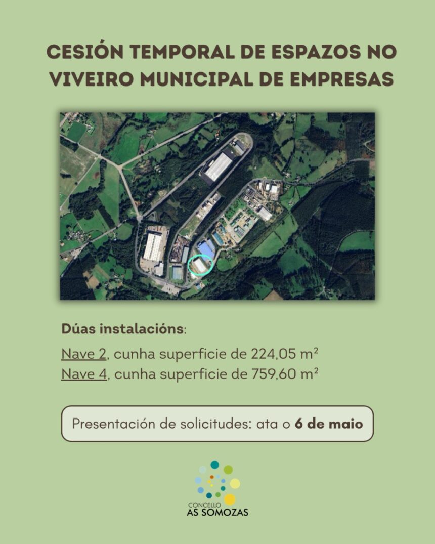 O Concello abre o prazo para a cesion temporal de espazos no seu viveiro municipal de empresas