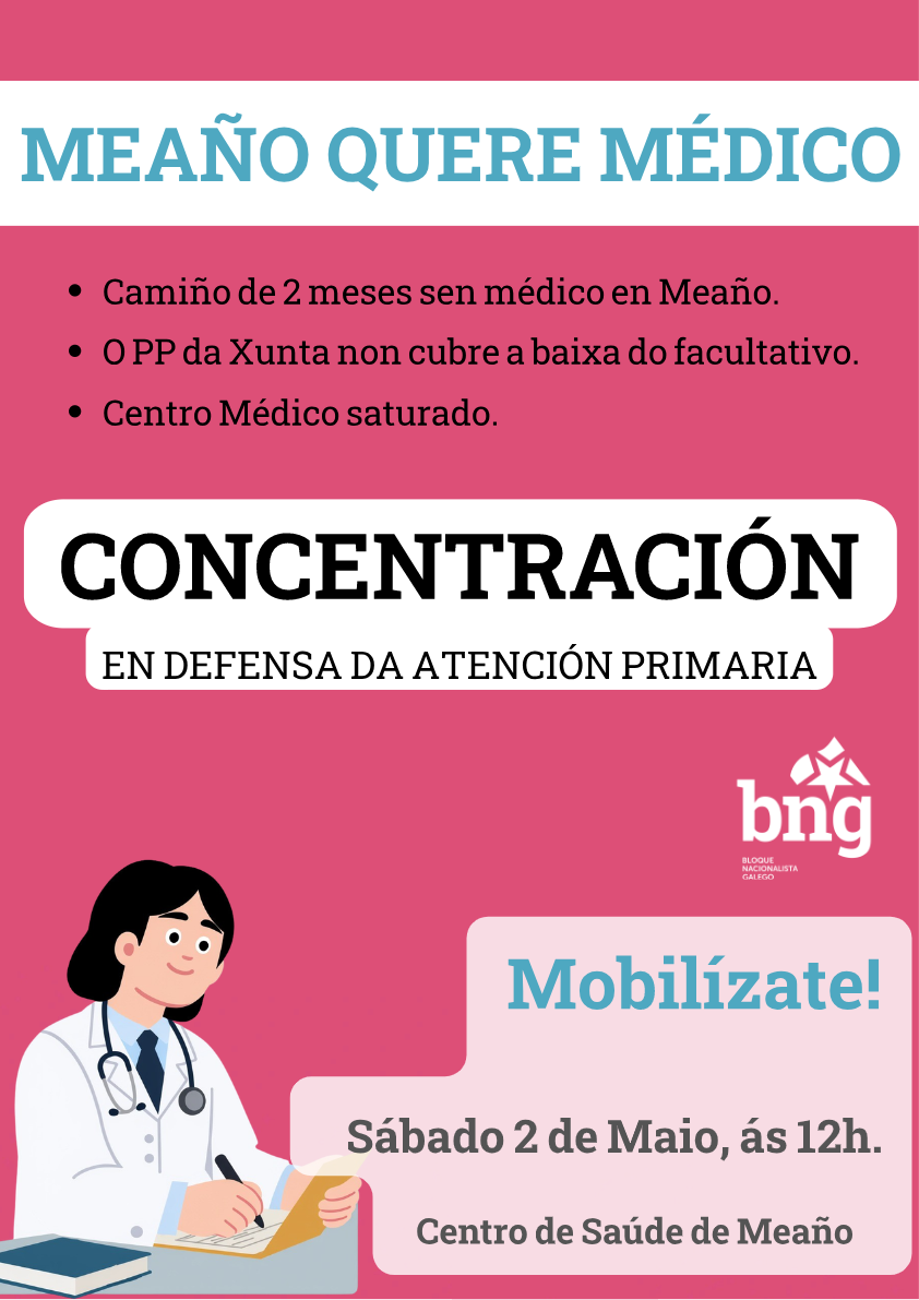 Cartaz meano concentracion sanidade