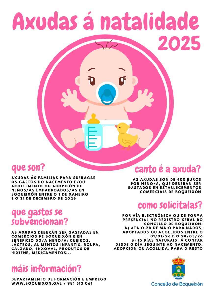 Axudas a natalidade 2026