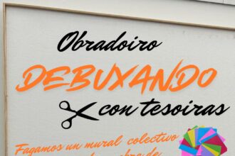 CARTAZ DEBUXANDO CON TESOIRAS