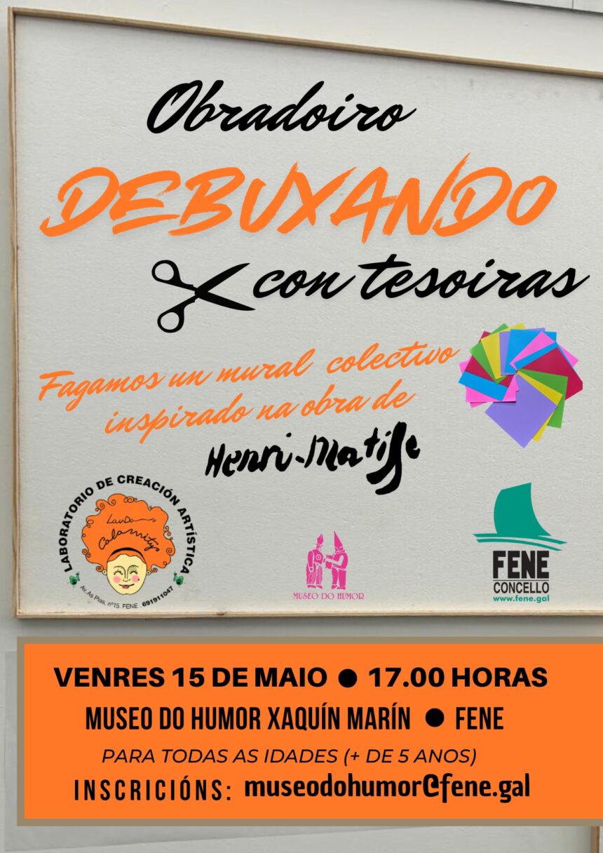 CARTAZ DEBUXANDO CON TESOIRAS