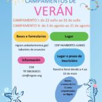 Cartel Campamentos de veran 2026