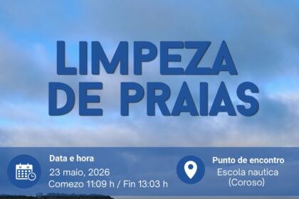 Cartel da limpeza da praia de Coroso Maio 2026