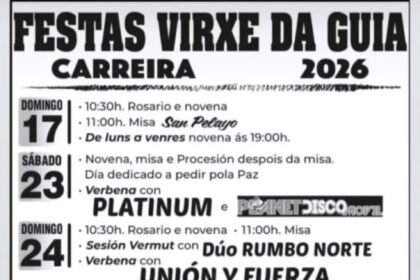 Cartel das festas da Virxe da Guia 2026