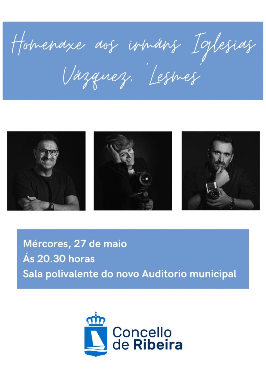 Cartel do acto de reconecemento aos irmans Lesmes Maio 2026