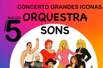 Cartel do concerto Grandes Iconas polo Dia do Orgullo 2026