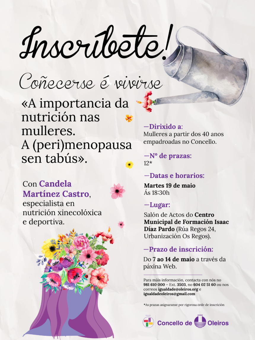 Conecerse e vivirse nutricion cartel 2026 CARTEL 19 maio
