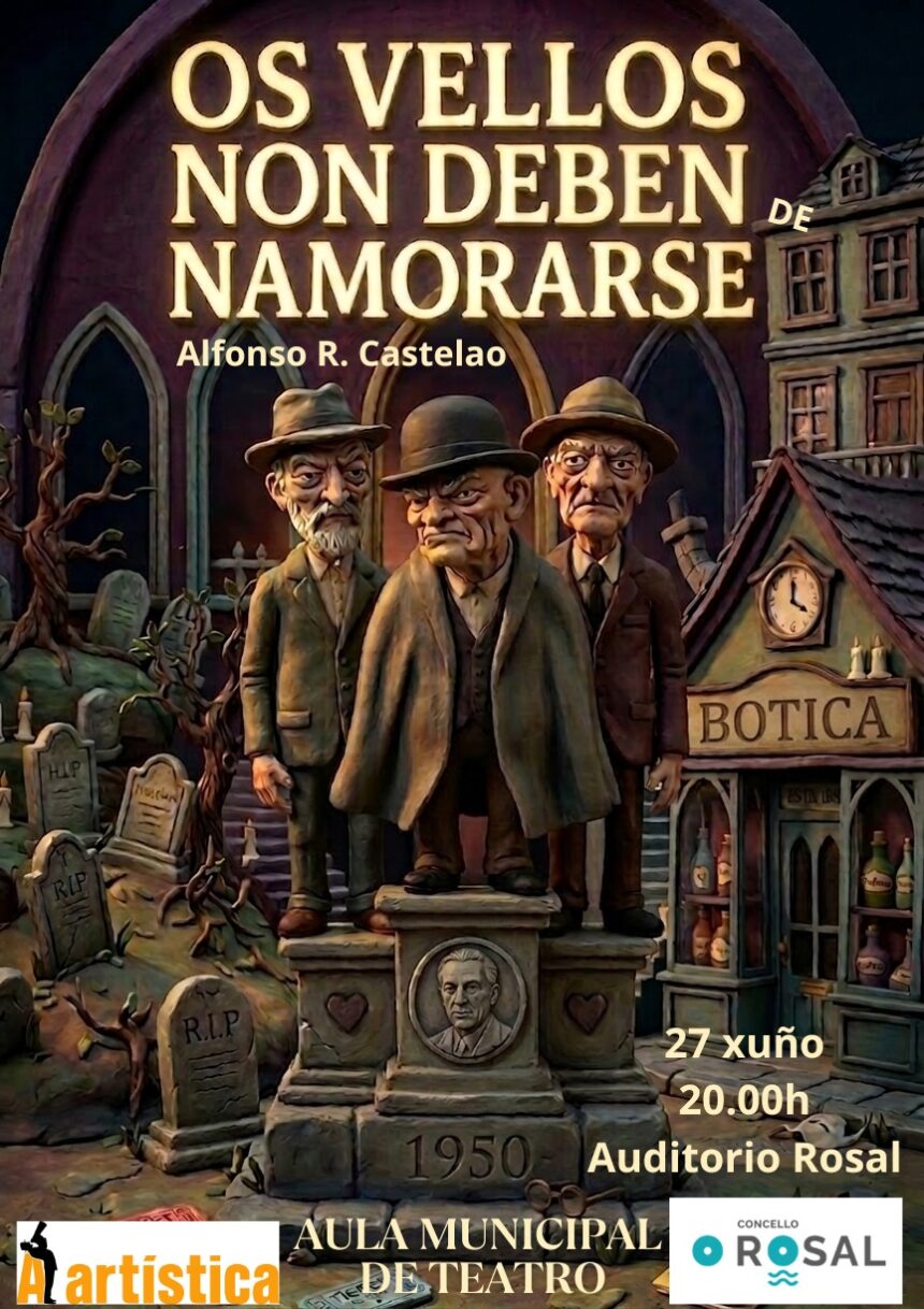 A Aula Municipal de Teatro do Rosal homenaxea a Castelao na suia representacioin de fin de curso