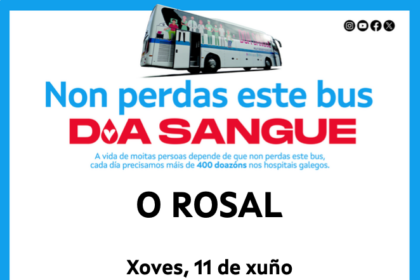 A unidade moibil da Axencia Galega de Doazoin de Sangue visita O Rosal