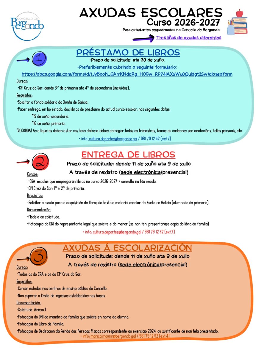 AXUDAS ESCOLARES cartel