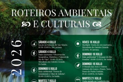 Actividades Ambientais Cultura Xullo 2026