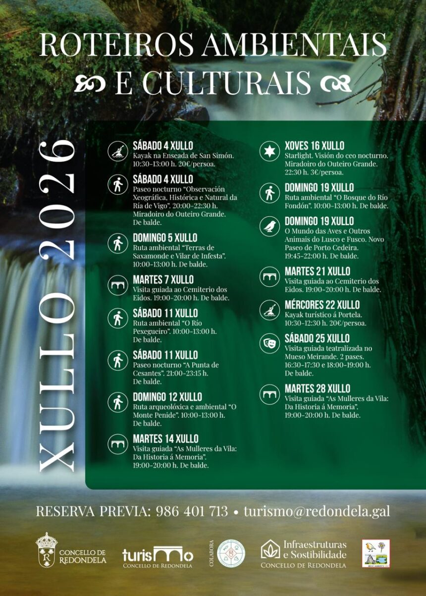 Actividades Ambientais Cultura Xullo 2026