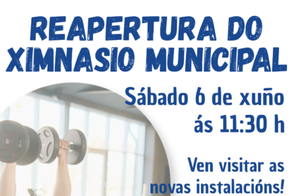 CARTEL CARRAL Carral reabre el gimnasio municipal tras las obras de ampliacion y mejora del Complejo Deportivo