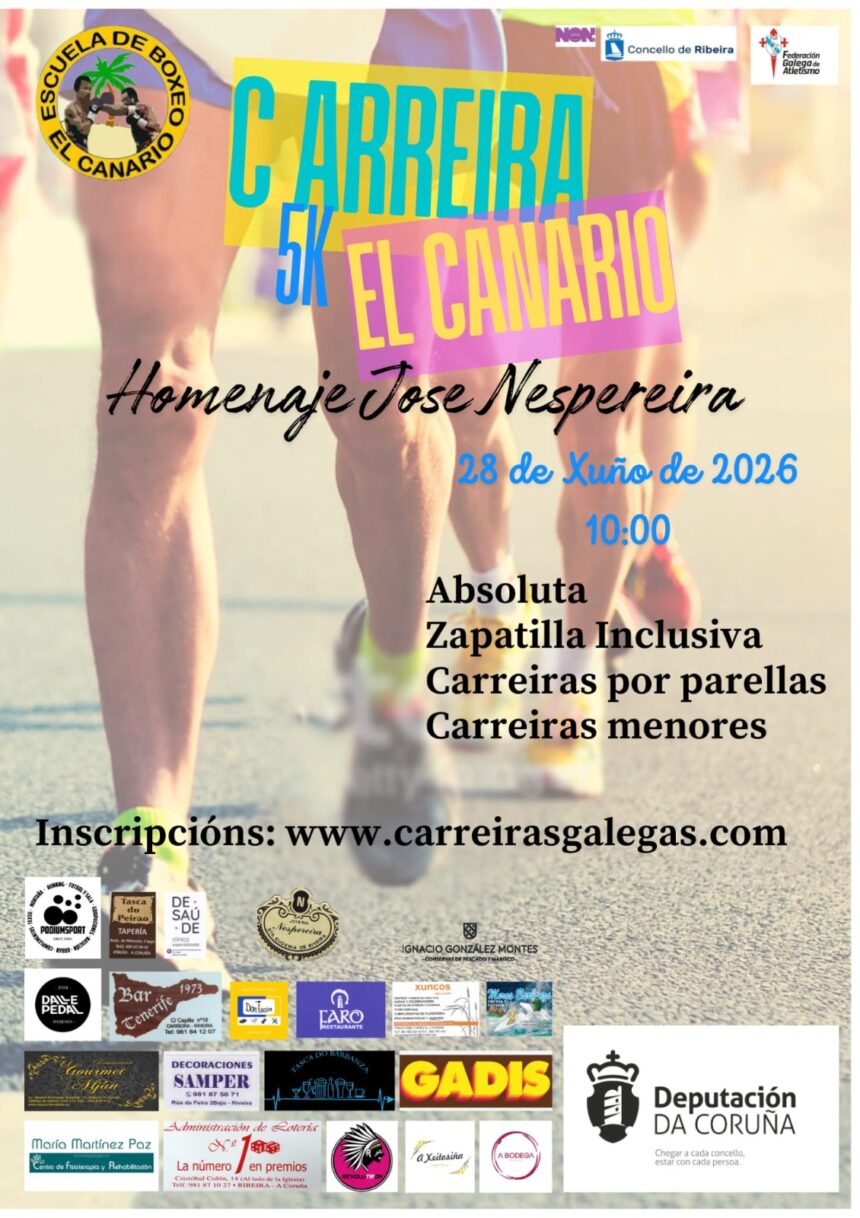Cartel da sexta edicion da Carreira 5K El Canario 2026