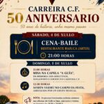 Cartel dos actos do 50o aniversario do Club de Futbol de Carreira 2026