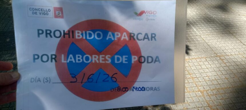 Foto aviso de podas en Castrelos
