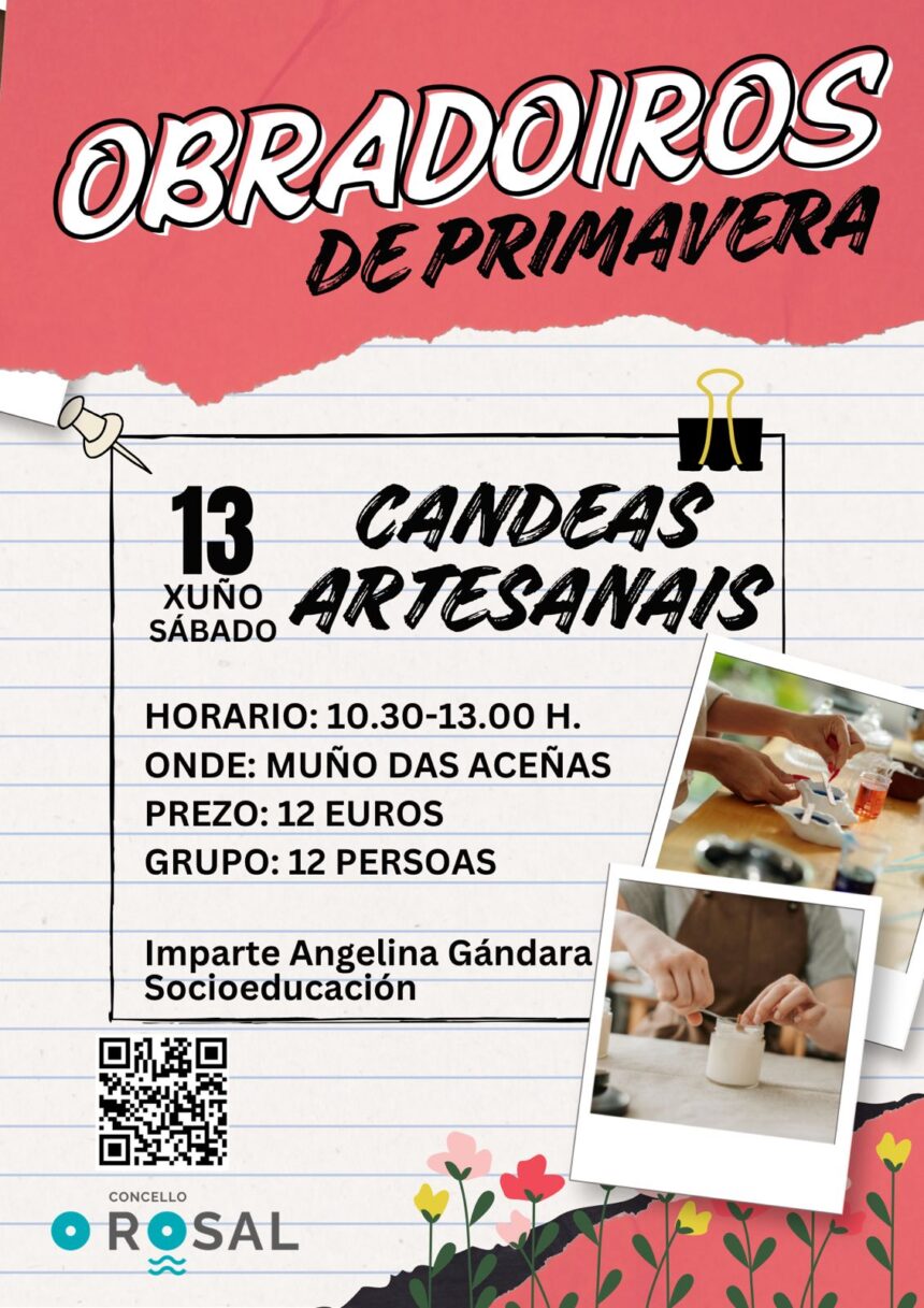 O Rosal acende a creatividade cun taller de candeas artesanais para pechar os Obradoiros de Primavera