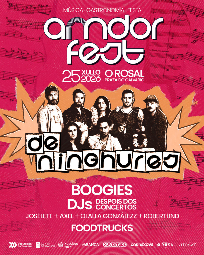 O Rosal vaise de feira o 25 de xullo co AMDOR FEST 2026 cartel 1