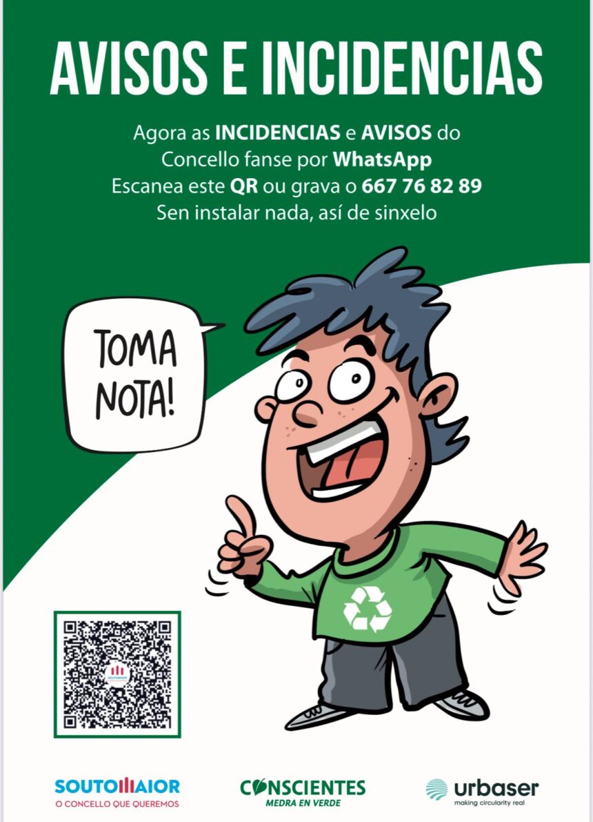 Cartaz aviso de incidencias
