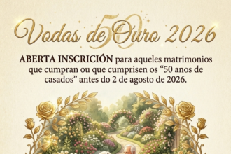 Cartel anotarse para vodas de Ouro