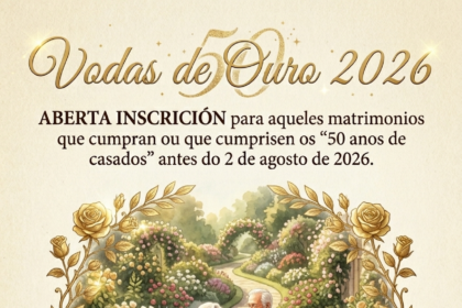 Cartel anotarse para vodas de Ouro