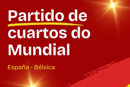 Cartel da pantalla do partido de cuartos do Mundial 2026