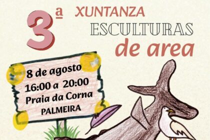Cartel da terceira e ultima parada da tecreira xuntnaza de esculturas de area 2026