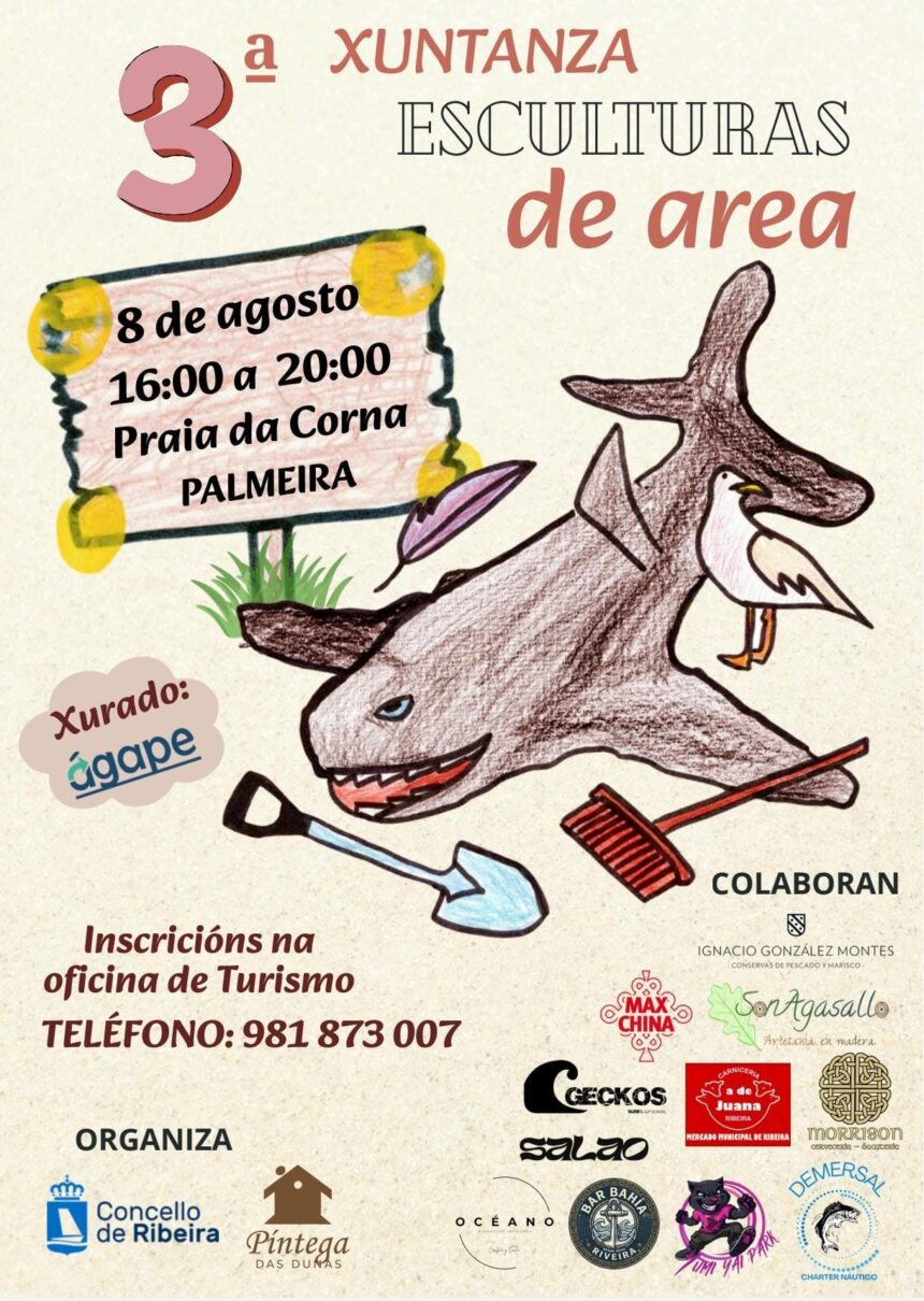 Cartel da terceira e ultima parada da tecreira xuntnaza de esculturas de area 2026