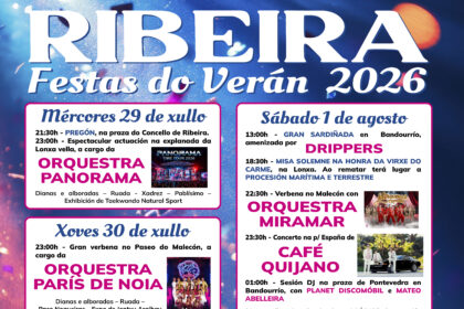 Cartel definitivo das festas do veran 2026