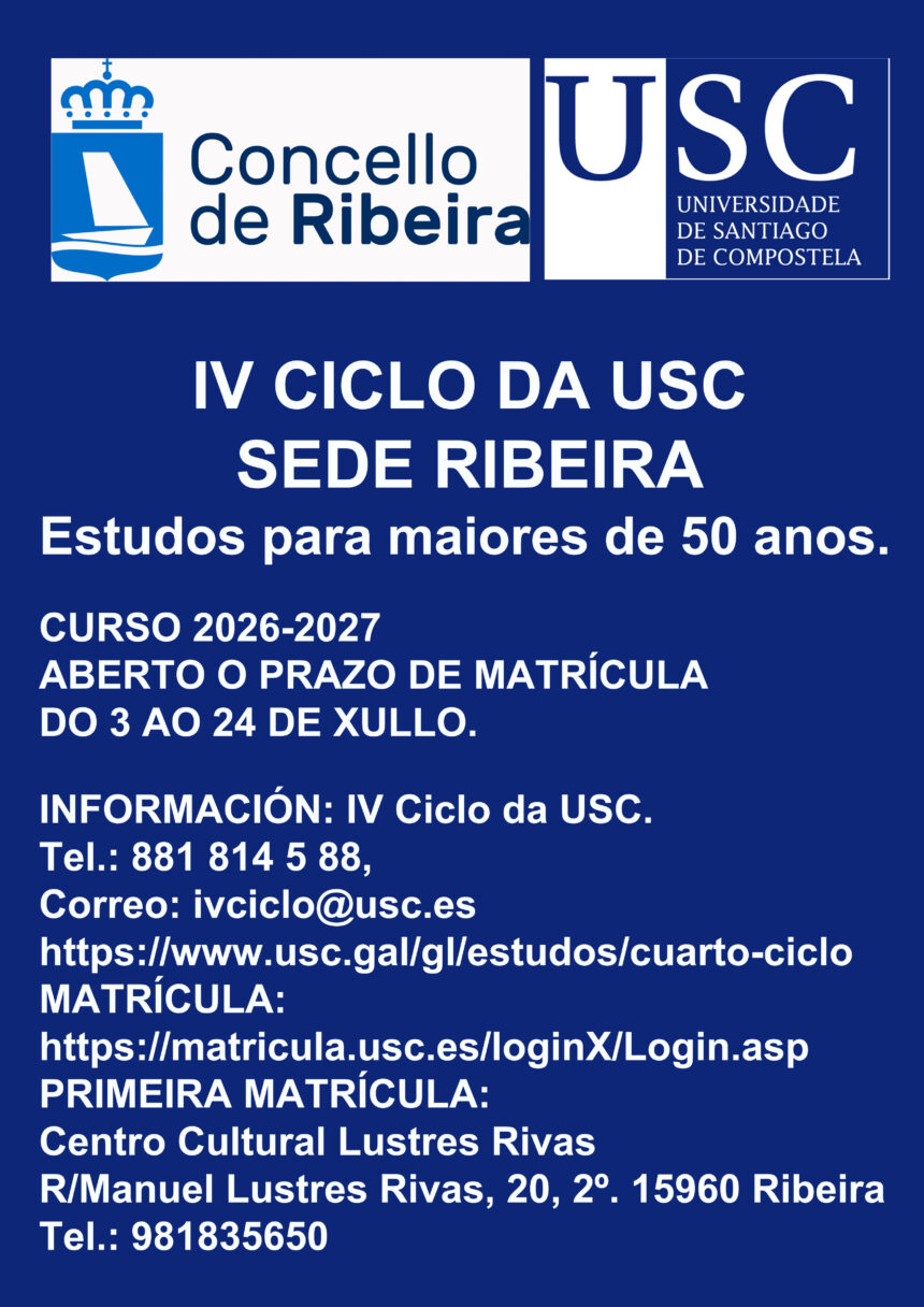 Cartel do IV Ciclo da USC 2026 2027