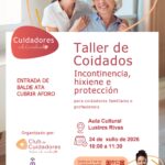 Cartel do taller sobre incontinencia hixiene e proteccion Xullo 2026