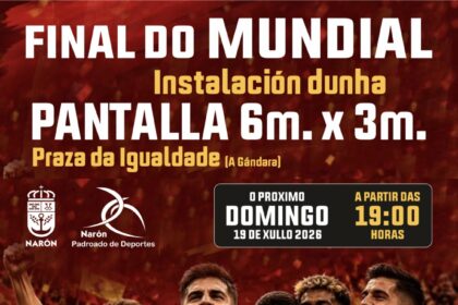 Cartel pantalla mundial Naron