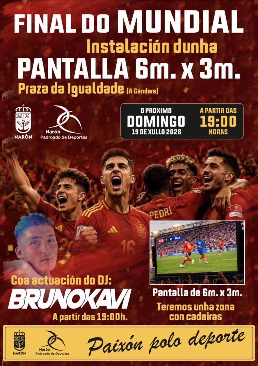 Cartel pantalla mundial Naron