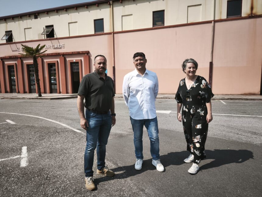 Manu Lourenzo Eva Vilaverde e Cesar Poza na actual EDAR