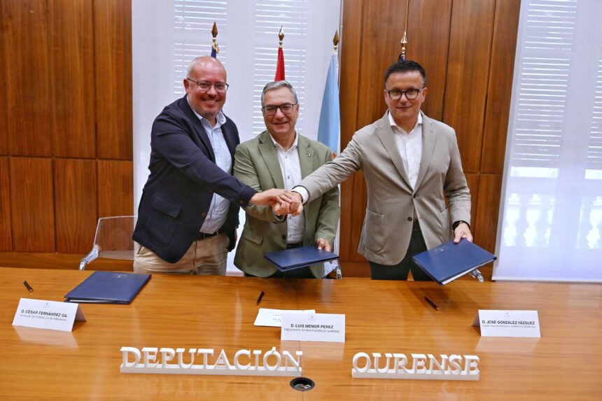 Sinatura do convenio para a reformada Praza de Abastos de Ribadavia 1
