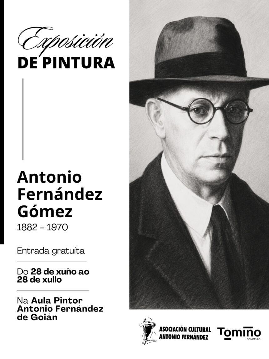 Unha fiestra aberta a obra orixinal do pintor Antonio Fernandez
