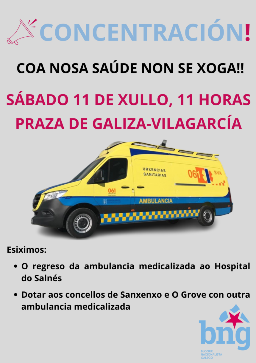 Cartaz concentracion ambulancia medicalizada1