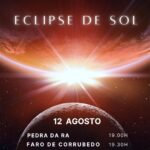 Cartel da observacion guiada do eclipse de sol Agosto 2026