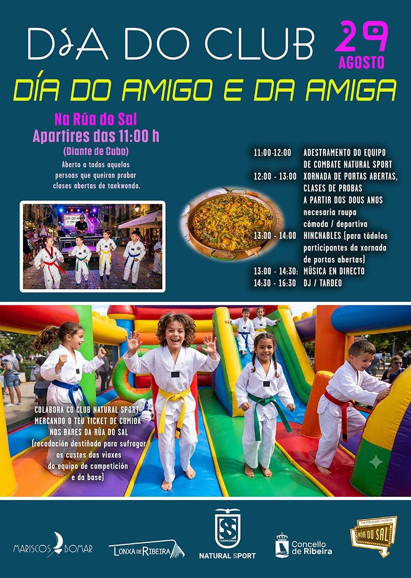 Cartel da xornada de exhibicion do Natural Sport Agosto 2026