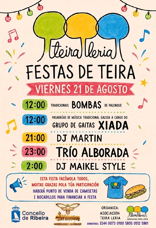 Cartel das festas de Teira 2026