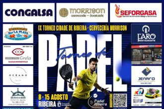 Cartel do IX Torneo de Padel Cidade de Ribeira Cerveceria Morrison 2026