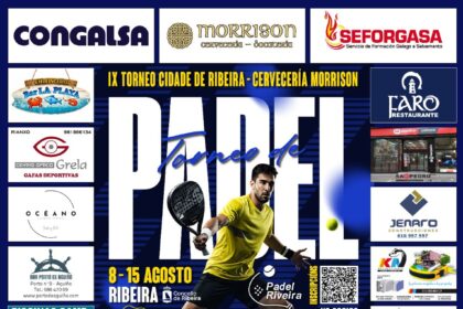 Cartel do IX Torneo de Padel Cidade de Ribeira Cerveceria Morrison 2026