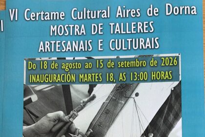 Cartel do VI Certame Cultural Aires de Dorna Mostra de talleres artesanais e culturais 2026