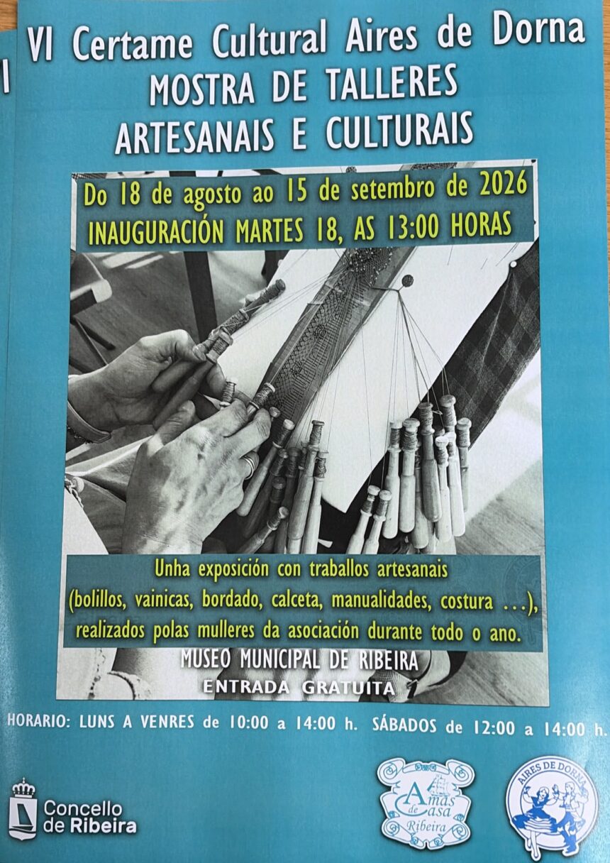 Cartel do VI Certame Cultural Aires de Dorna Mostra de talleres artesanais e culturais 2026