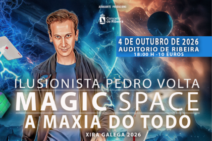 Cartel do espectaculo de maxia de Pedro Volta 2026