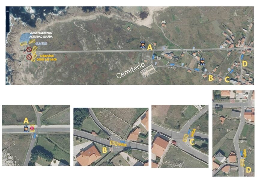 Dispositivo especial observacion eclipse Faro de Corrubedo Agosto 2026